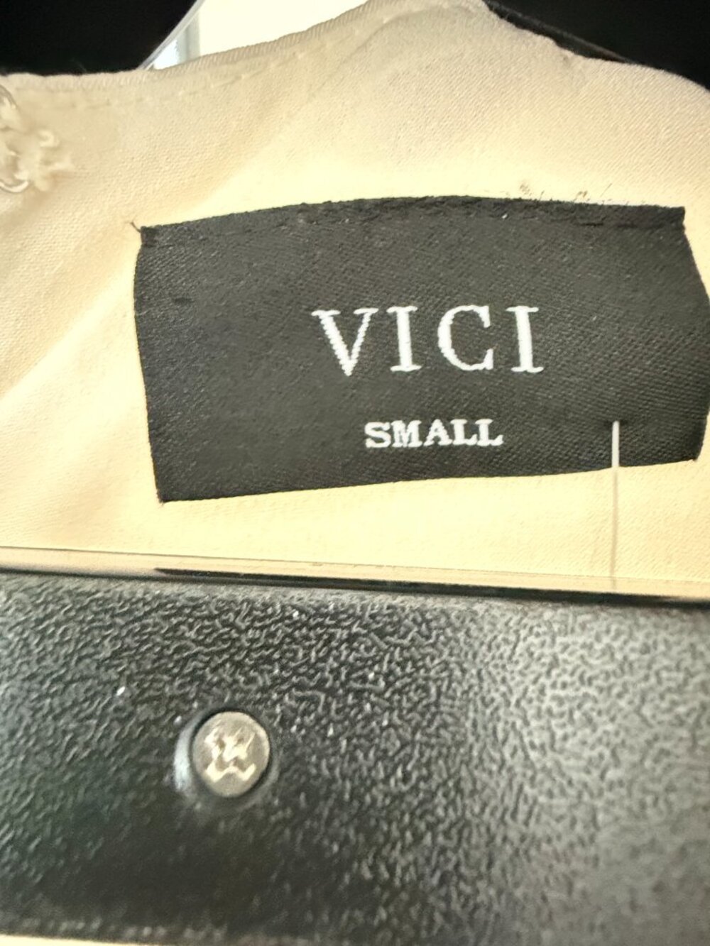 VICI Ivory Satin Maxi Dress | Size Small | Elegant Deep V Gown - Picture 5 of 10